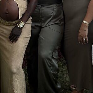 Fashion Nova Olive Wide Leg Pants